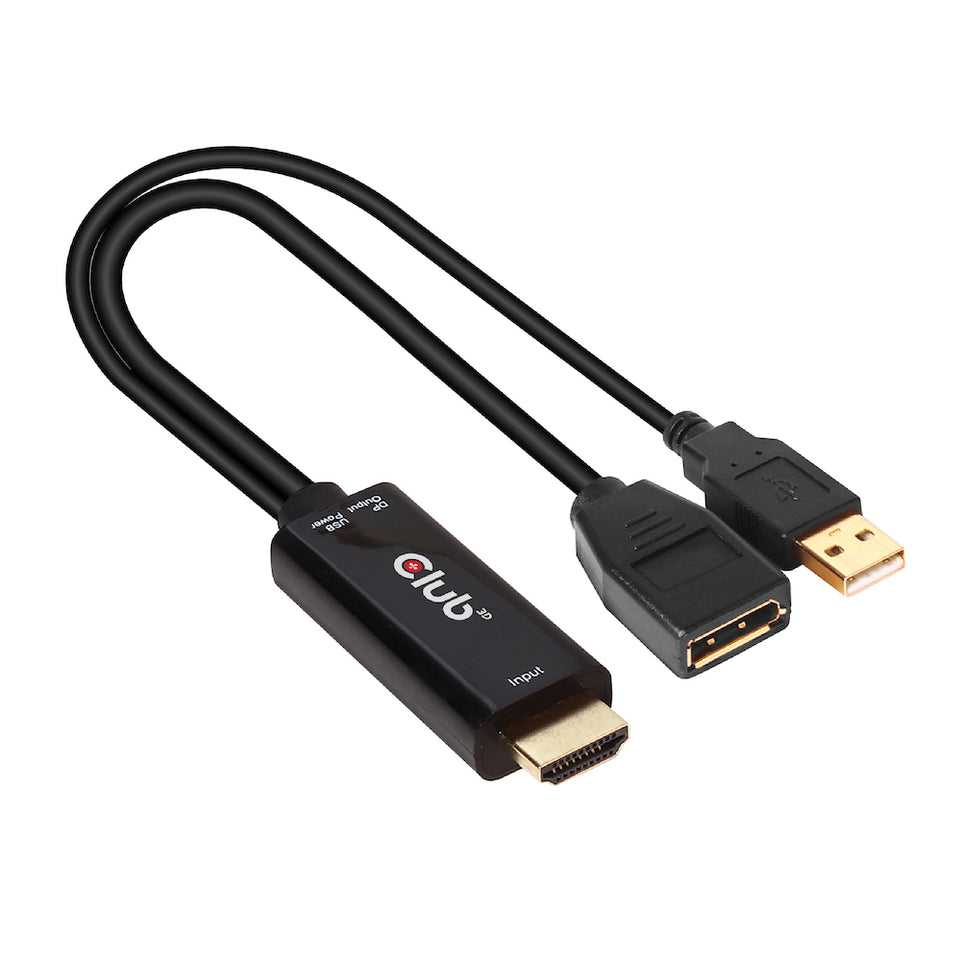 Club3D Adapter HDMI 2.0 > DP 1.2 4K60Hz HDR  aktiv St/Bu retail