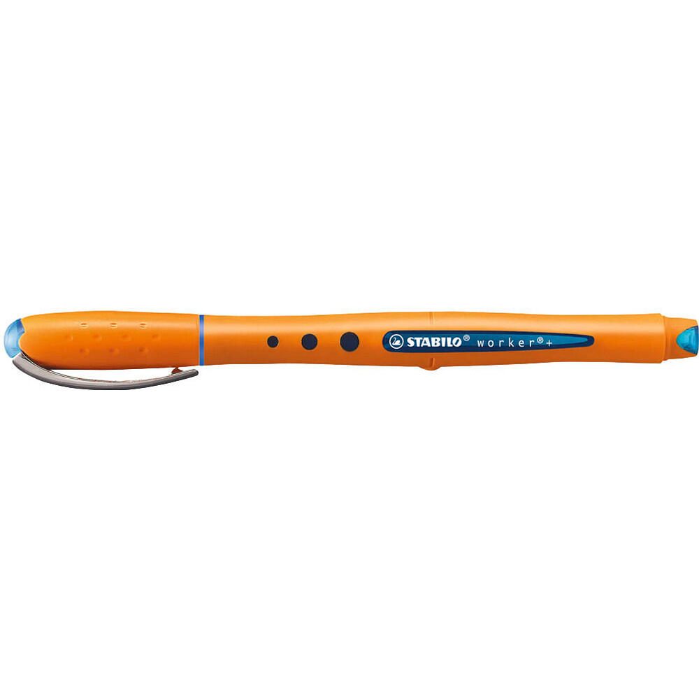STABILO worker + Tintenroller orange 0,3 mm - Schreibfarbe: blau