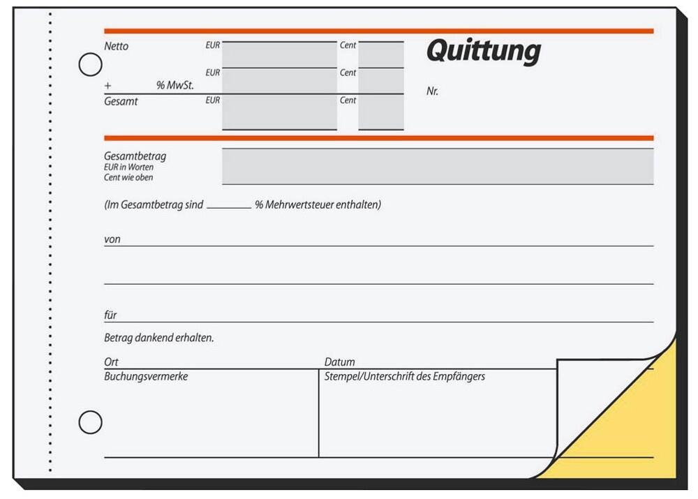 sigel Quittung DS021 A6 - 2 x 40 Blatt