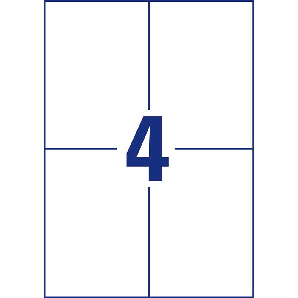 AVERY Zweckform Etiketten 3483-200 weiß 105,0 x 148,0 mm - 880 Stück