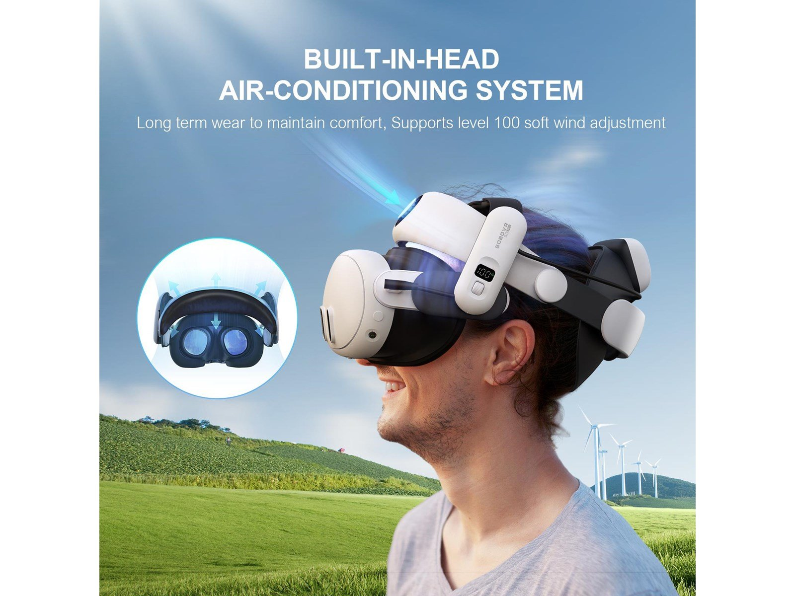 BoboVR S3 Pro Super Strap (battery included) - For Quest 3 & 3S