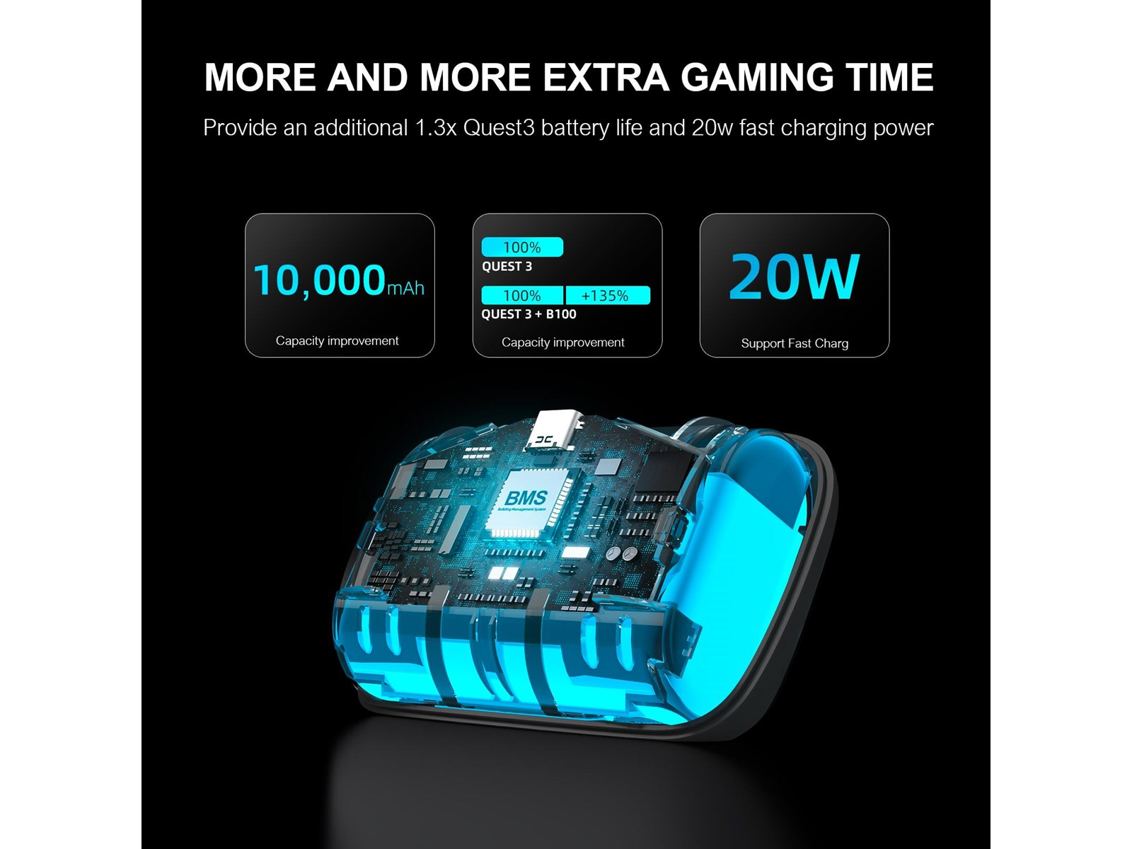 BoboVR B100 Battery Pack - Compatible with S3 Pro