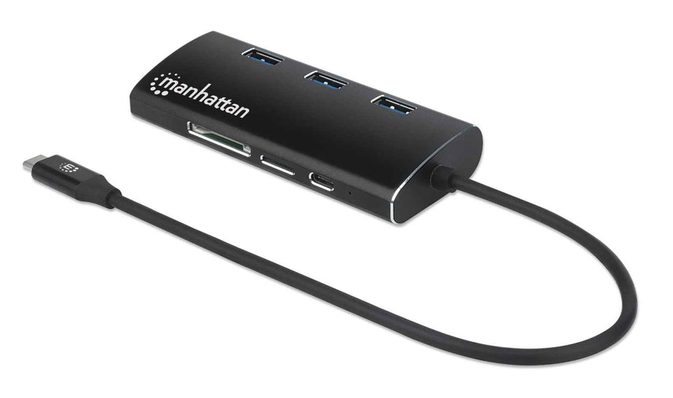 MANHATTAN USB -C 3.2 Gen 1-Adapter,HDMI,USB,USB-C-PD,RJ45,SD