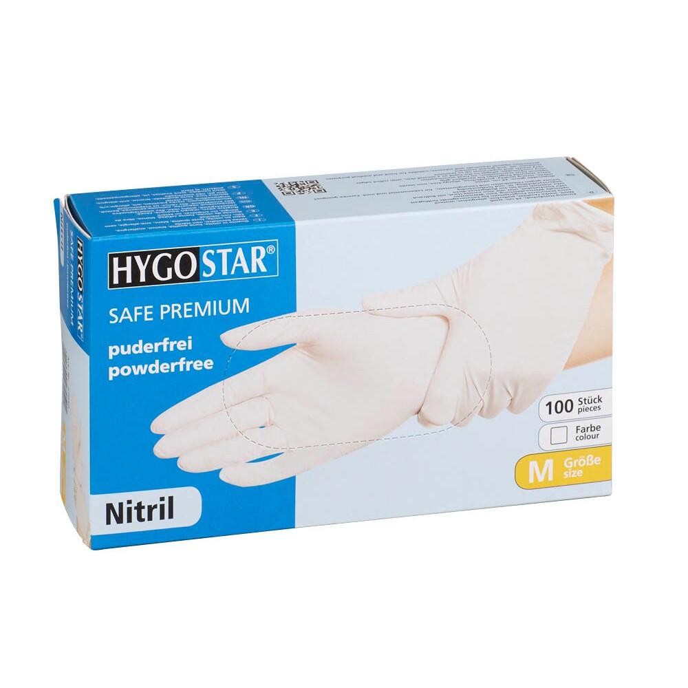 HYGOSTAR unisex Einmalhandschuhe SAFE PREMIUM weiß Größe M - 100 Stück