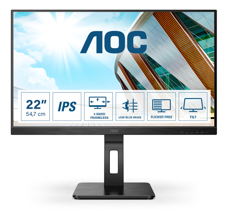 AOC 54,6cm (21,5") 22P2Q     16:09 HDMI+DVI+DP+USB IPS black