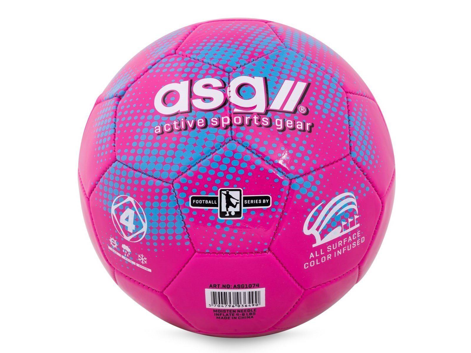 ASG Football Pink/Blue size 4