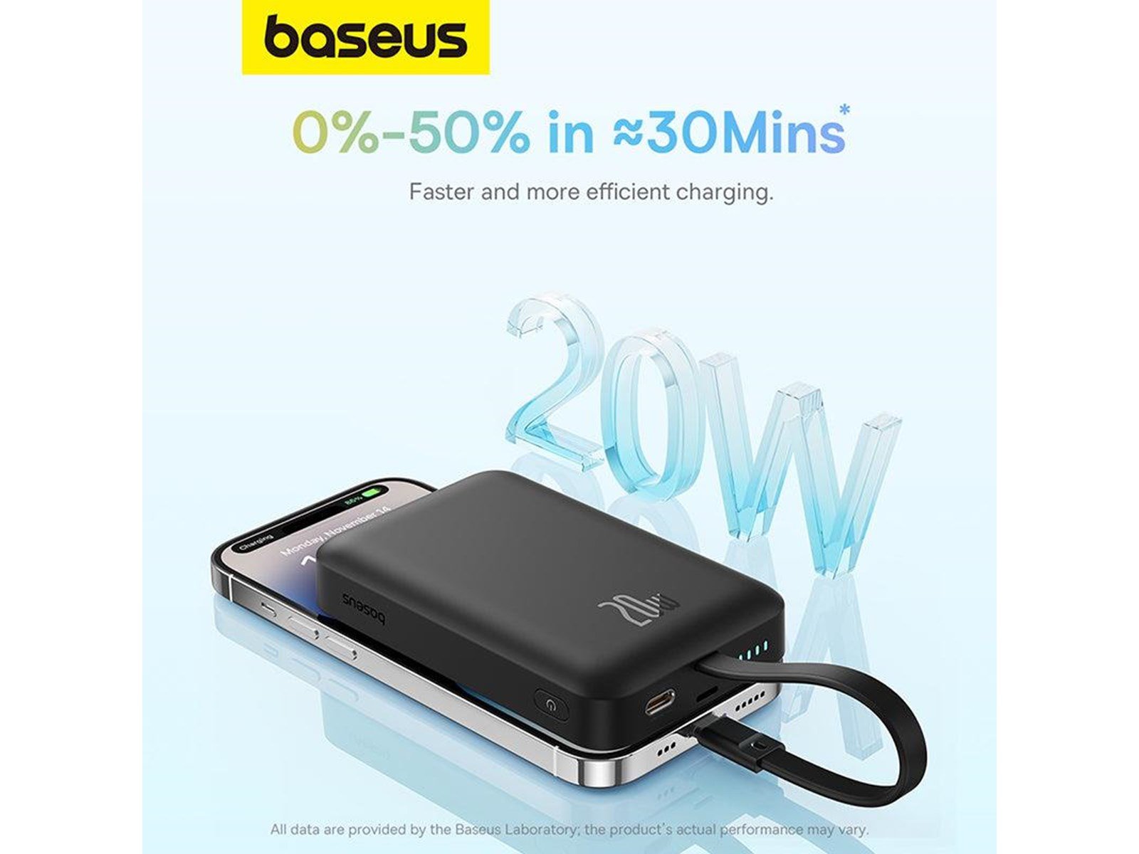 Baseus Powerbank Magnetic Mini 10000mAh Lightning Powerbank (Akku) - schwarz - 10000 mAh