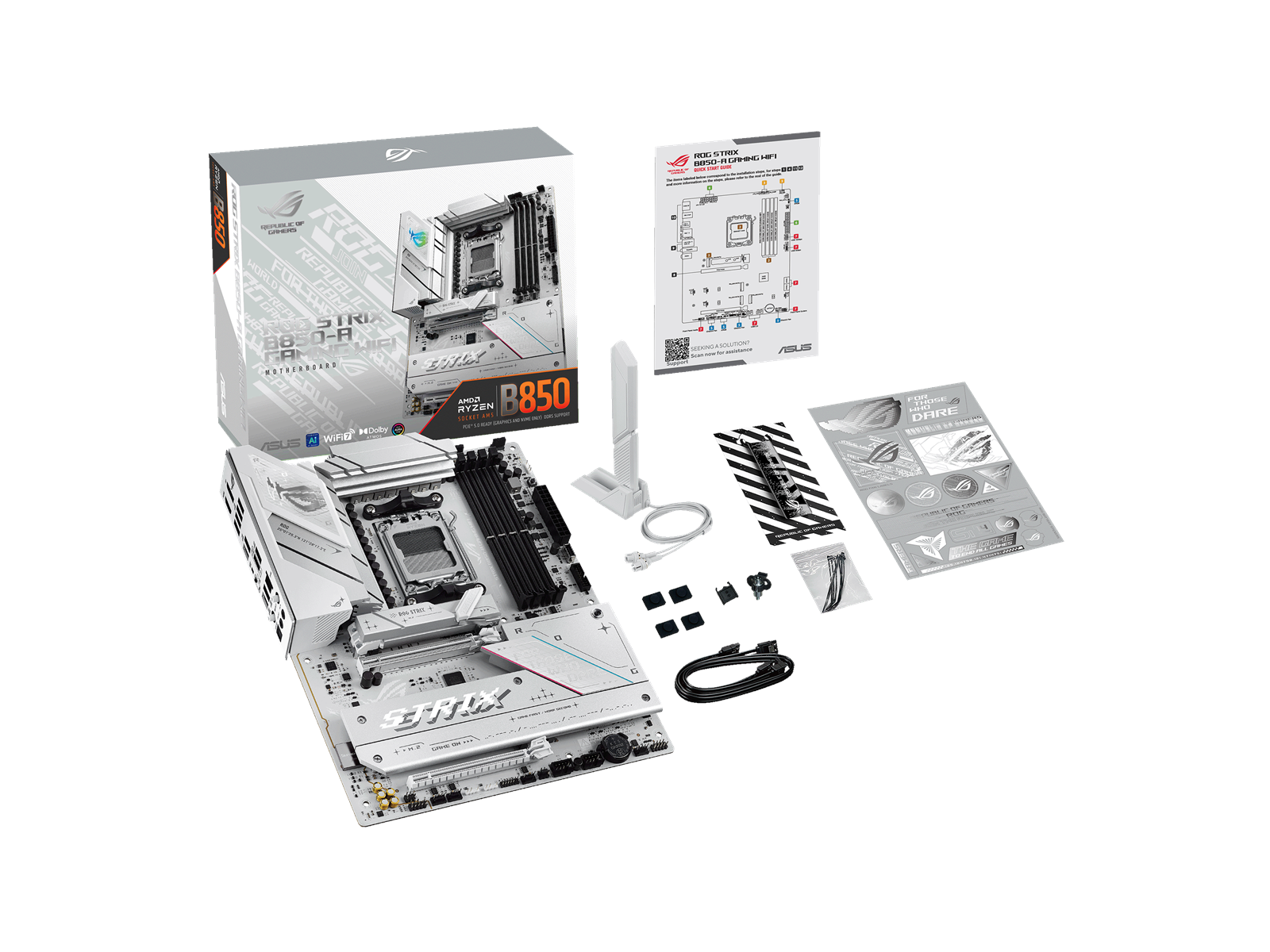 ASUS ROG STRIX B850-A GAMING WIFI Mainboard - AMD B850 - AMD AM5 socket - DDR5 RAM - ATX