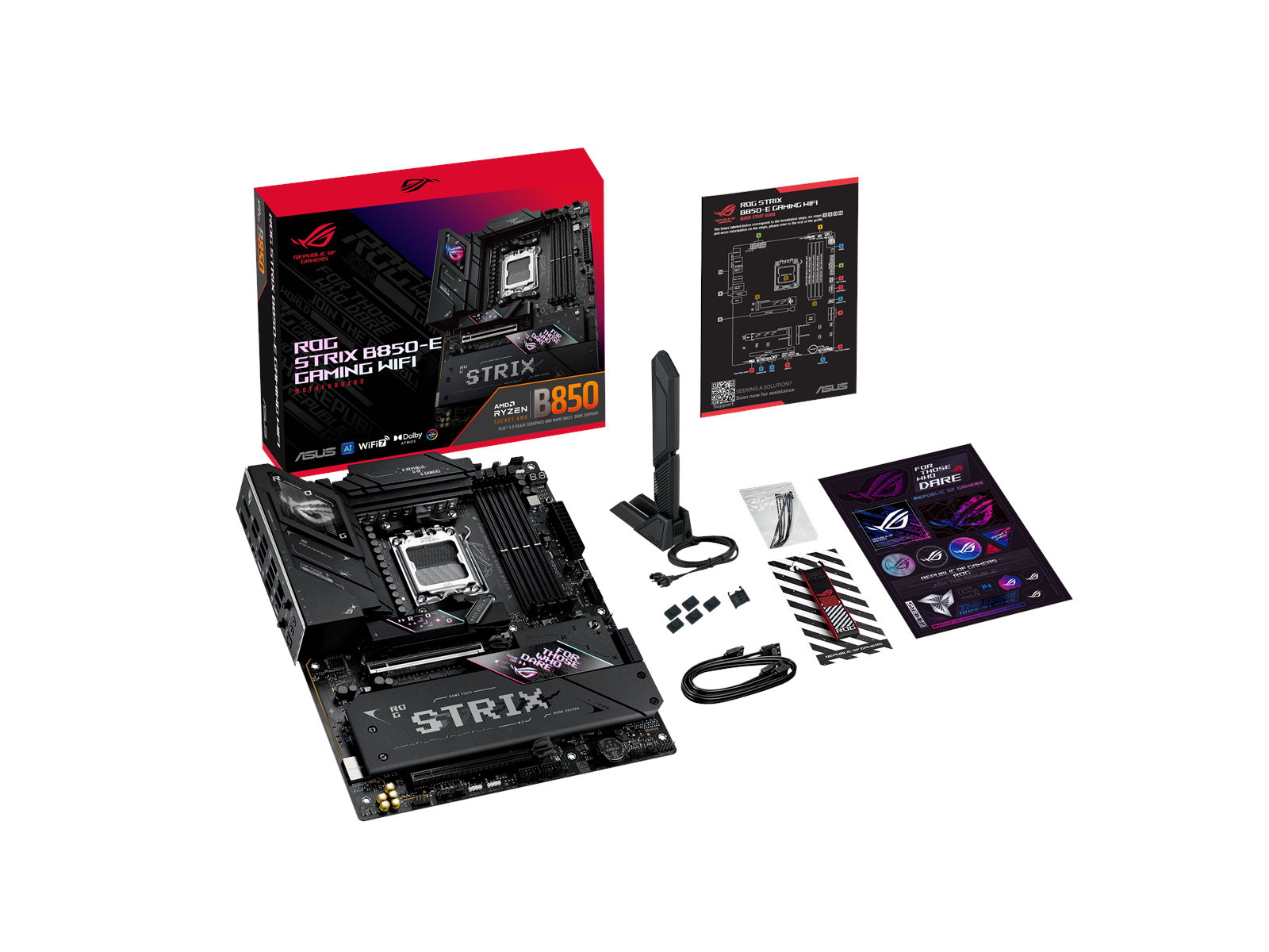 ASUS ROG STRIX B850-E GAMING WIFI Mainboard - AMD B850 - AMD AM5 socket - DDR5 RAM - ATX