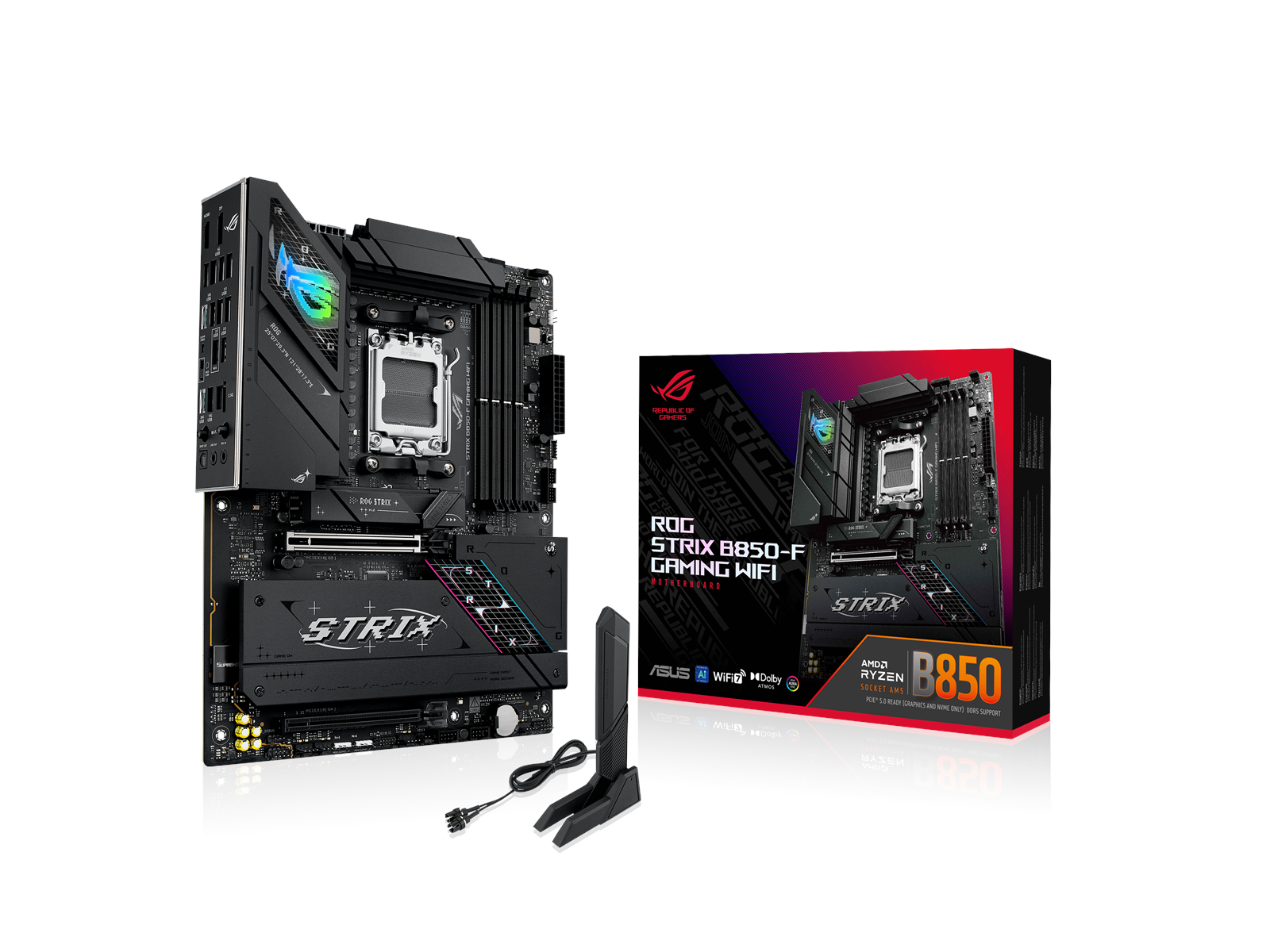 ASUS ROG STRIX B850-F GAMING WIFI Mainboard - AMD B850 - AMD AM5 socket - DDR5 RAM - ATX