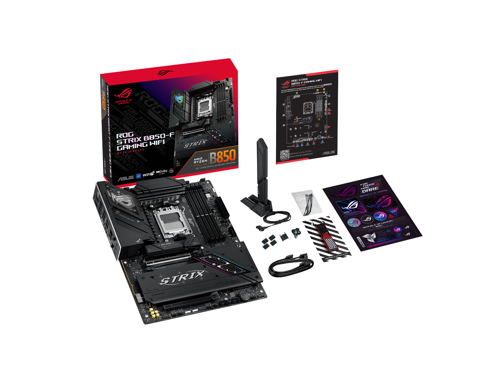 ASUS ROG STRIX B850-F GAMING WIFI Mainboard - AMD B850 - AMD AM5 socket - DDR5 RAM - ATX