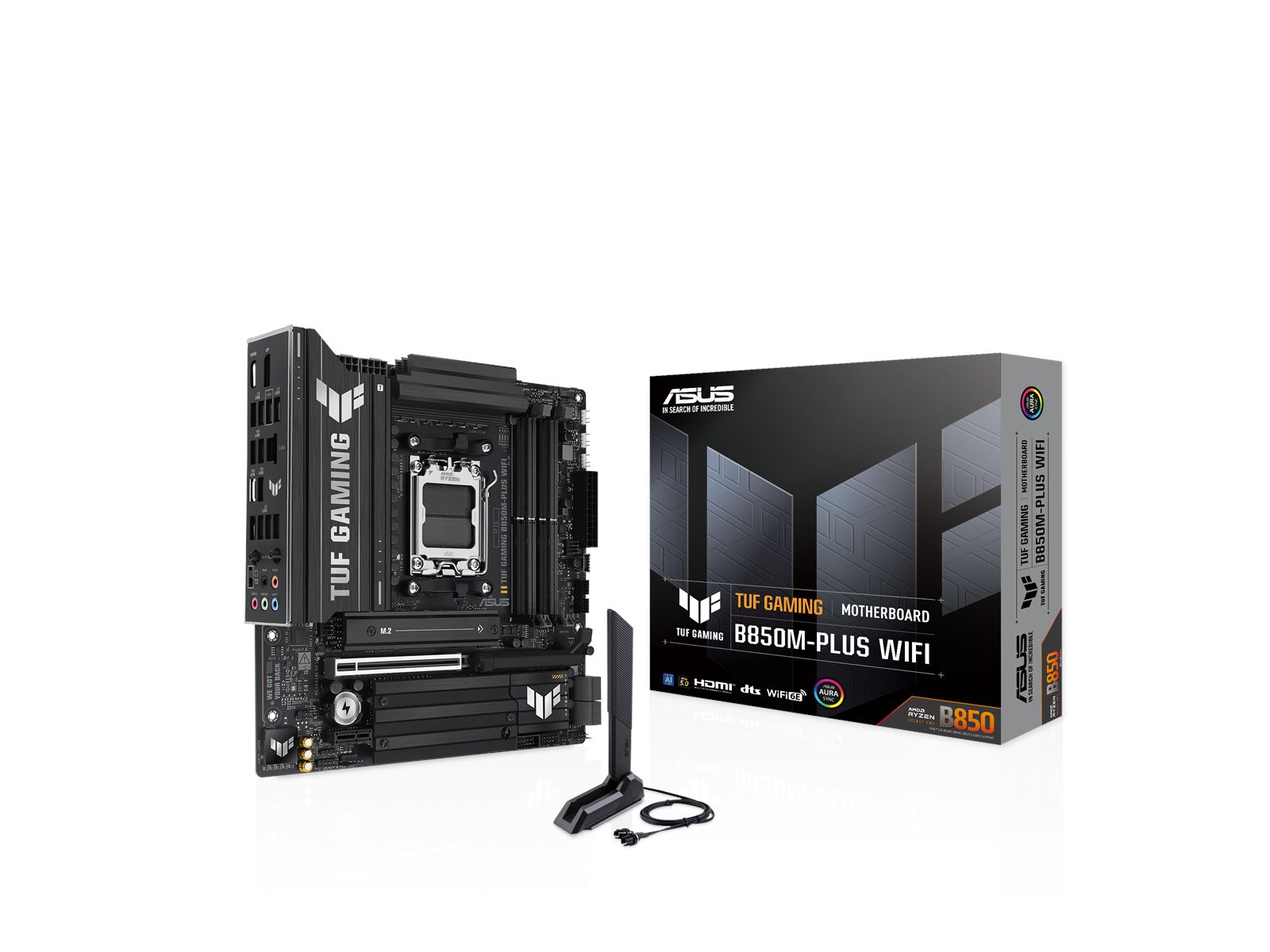 ASUS TUF GAMING B850M-PLUS WIFI Mainboard - AMD B850 - AMD AM5 socket - DDR5 RAM - Micro-ATX