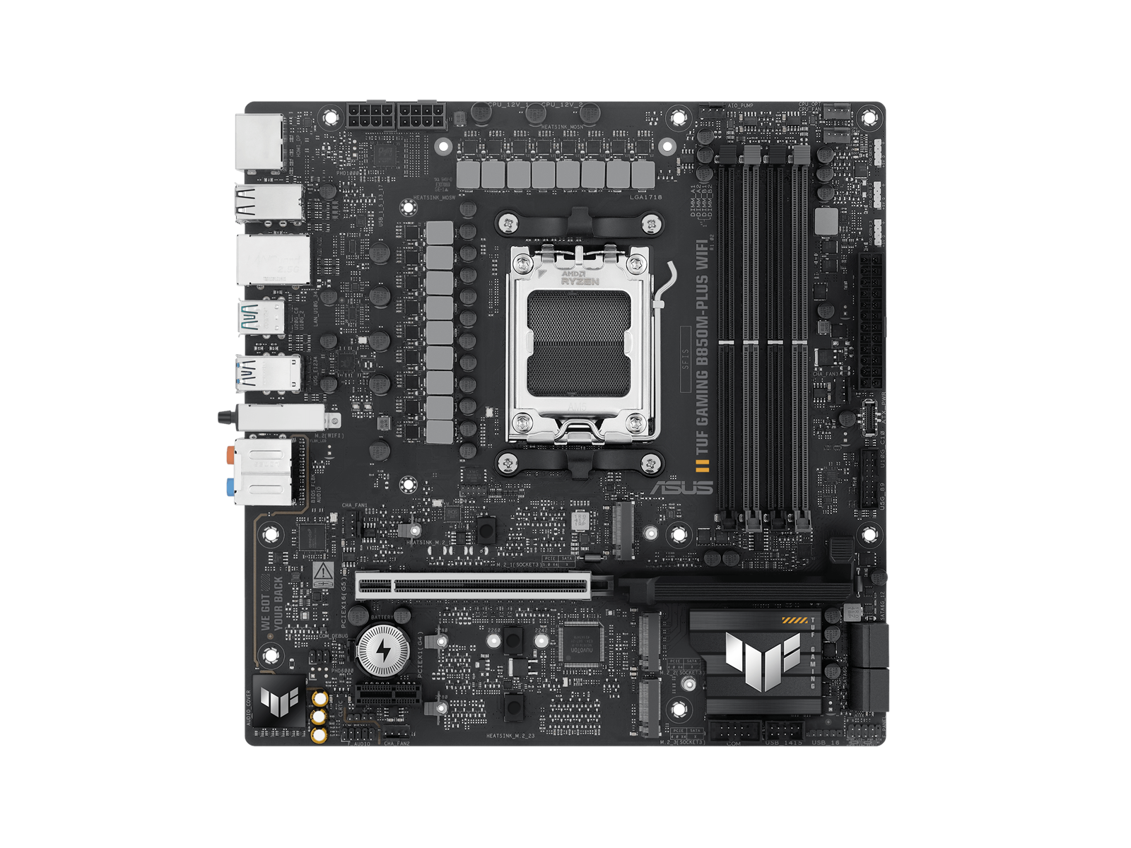 ASUS TUF GAMING B850M-PLUS WIFI Mainboard - AMD B850 - AMD AM5 socket - DDR5 RAM - Micro-ATX