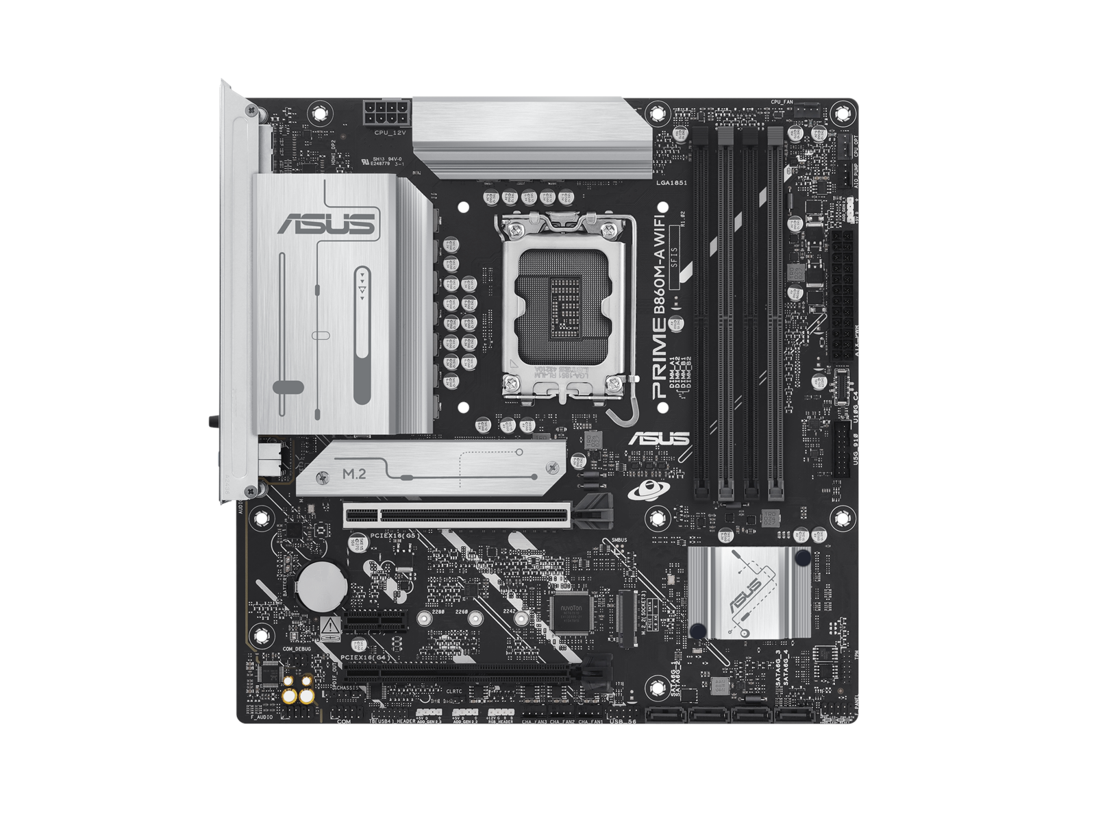 ASUS PRIME B860M-A WIFI Mainboard - Intel B860 - Intel LGA1851 socket - DDR5 RAM - Micro-ATX