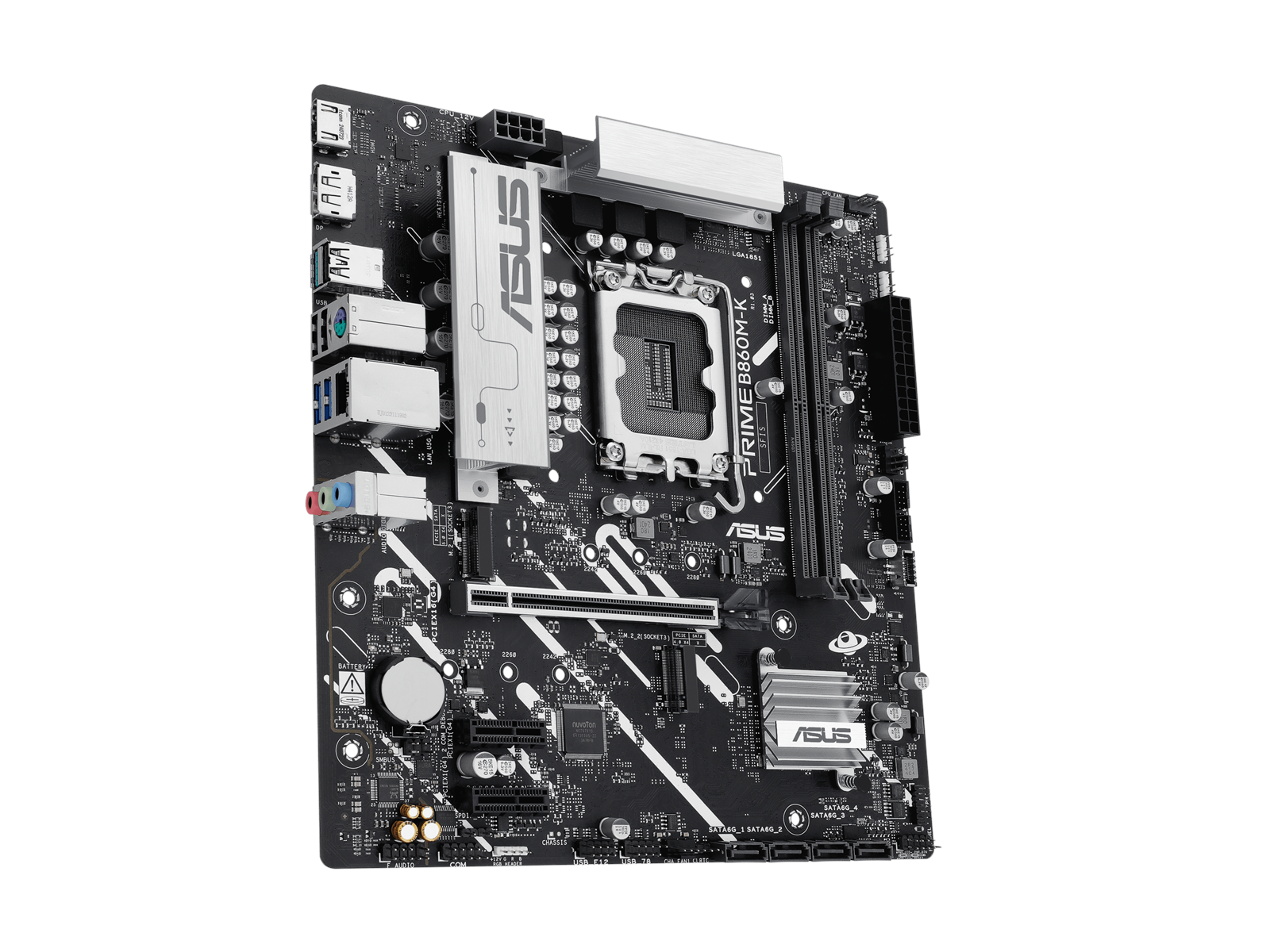 ASUS PRIME B860M-K Mainboard - Intel B860 - Intel LGA1851 socket - DDR5 RAM - Micro-ATX