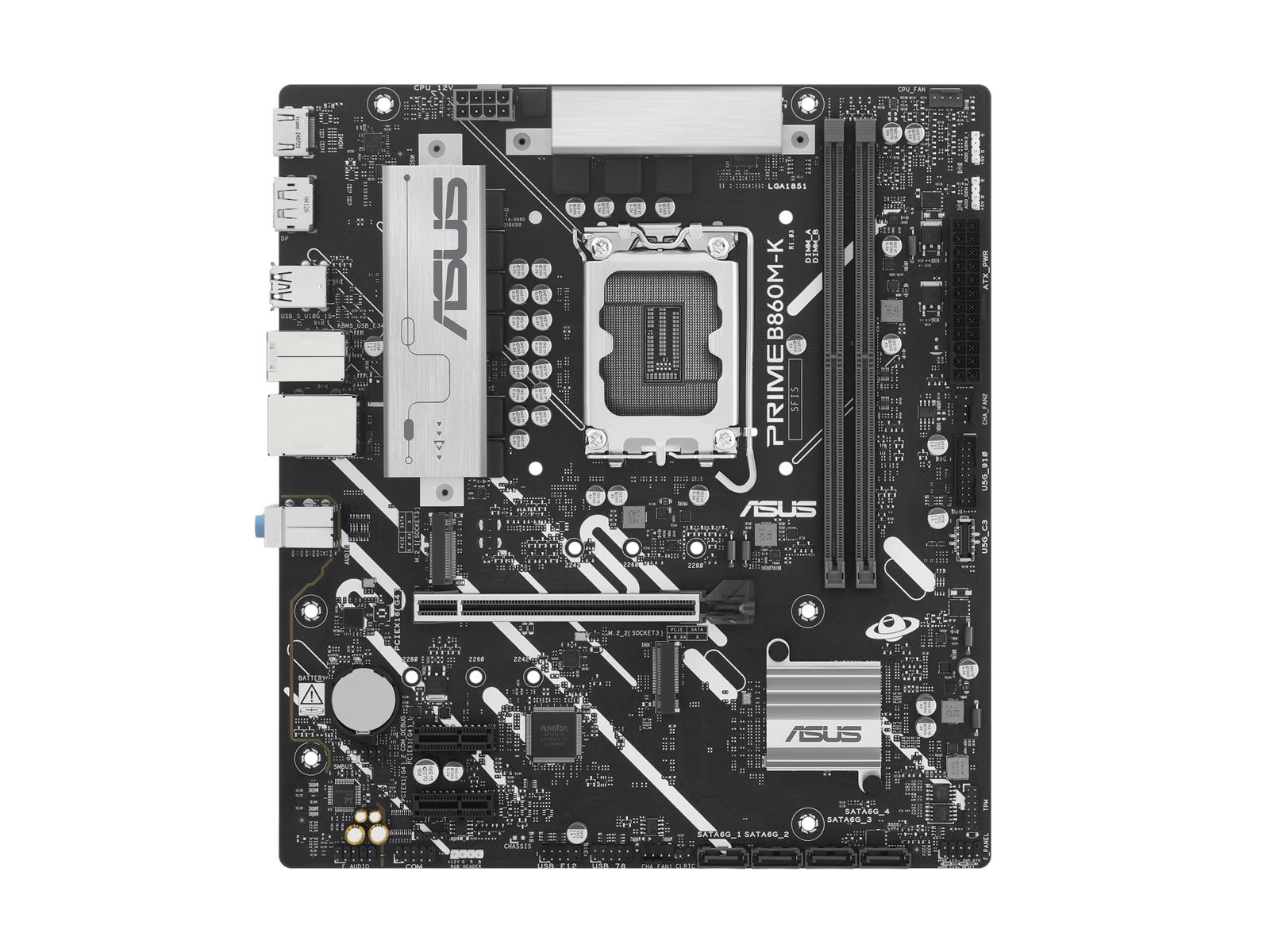 ASUS PRIME B860M-K Mainboard - Intel B860 - Intel LGA1851 socket - DDR5 RAM - Micro-ATX