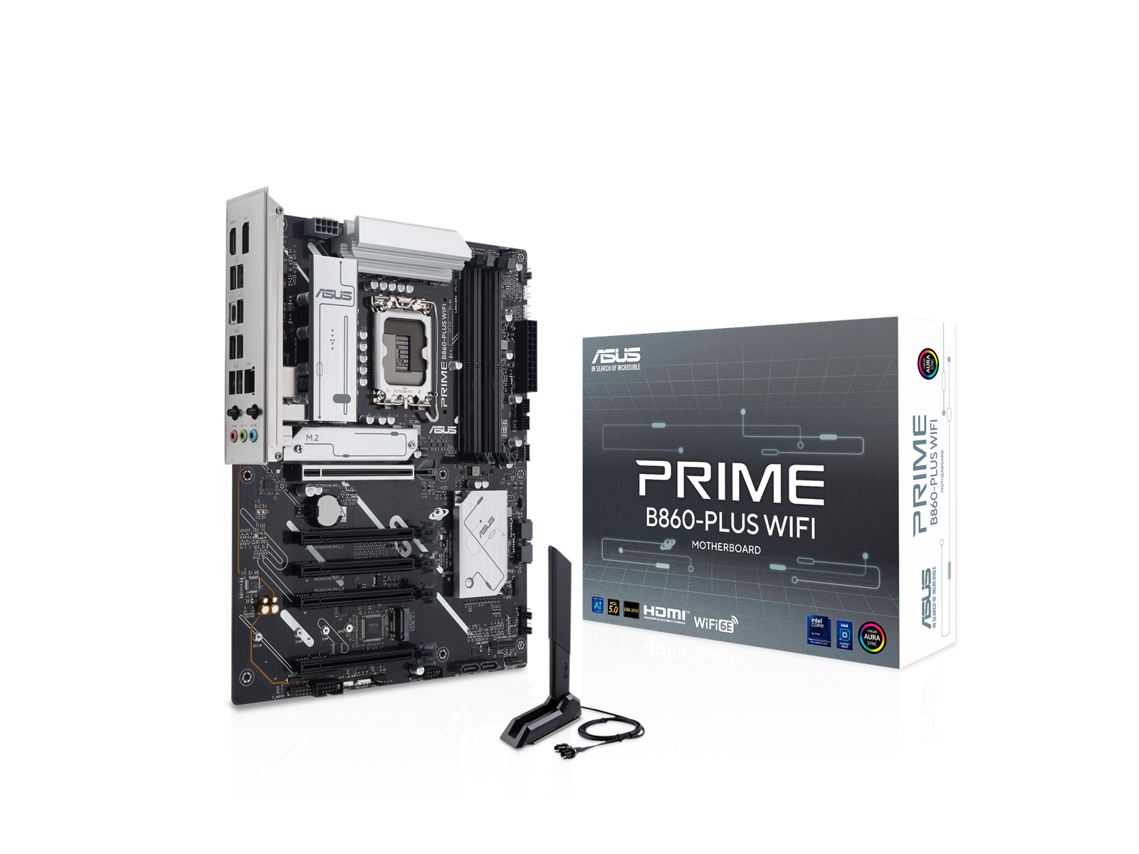ASUS PRIME B860-PLUS WIFI Mainboard - Intel B860 - Intel LGA1851 socket - DDR5 RAM - ATX