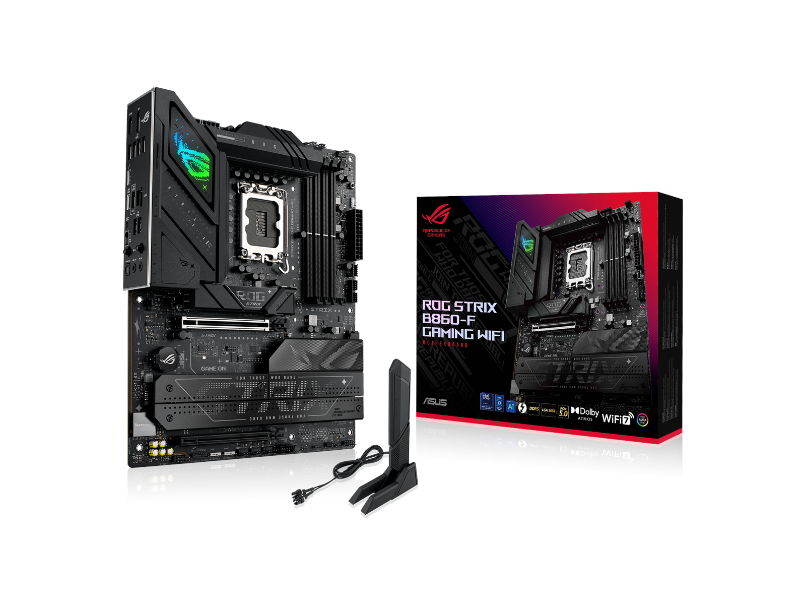 ASUS ROG STRIX B860-F GAMING WIFI Mainboard - Intel B860 - Intel LGA1851 socket - DDR5 RAM - ATX
