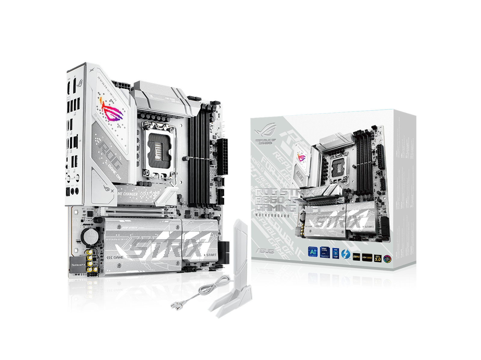 ASUS ROG STRIX B860-G GAMING WIFI Mainboard - Intel B860 - Intel LGA1851 socket - DDR5 RAM - Micro-ATX