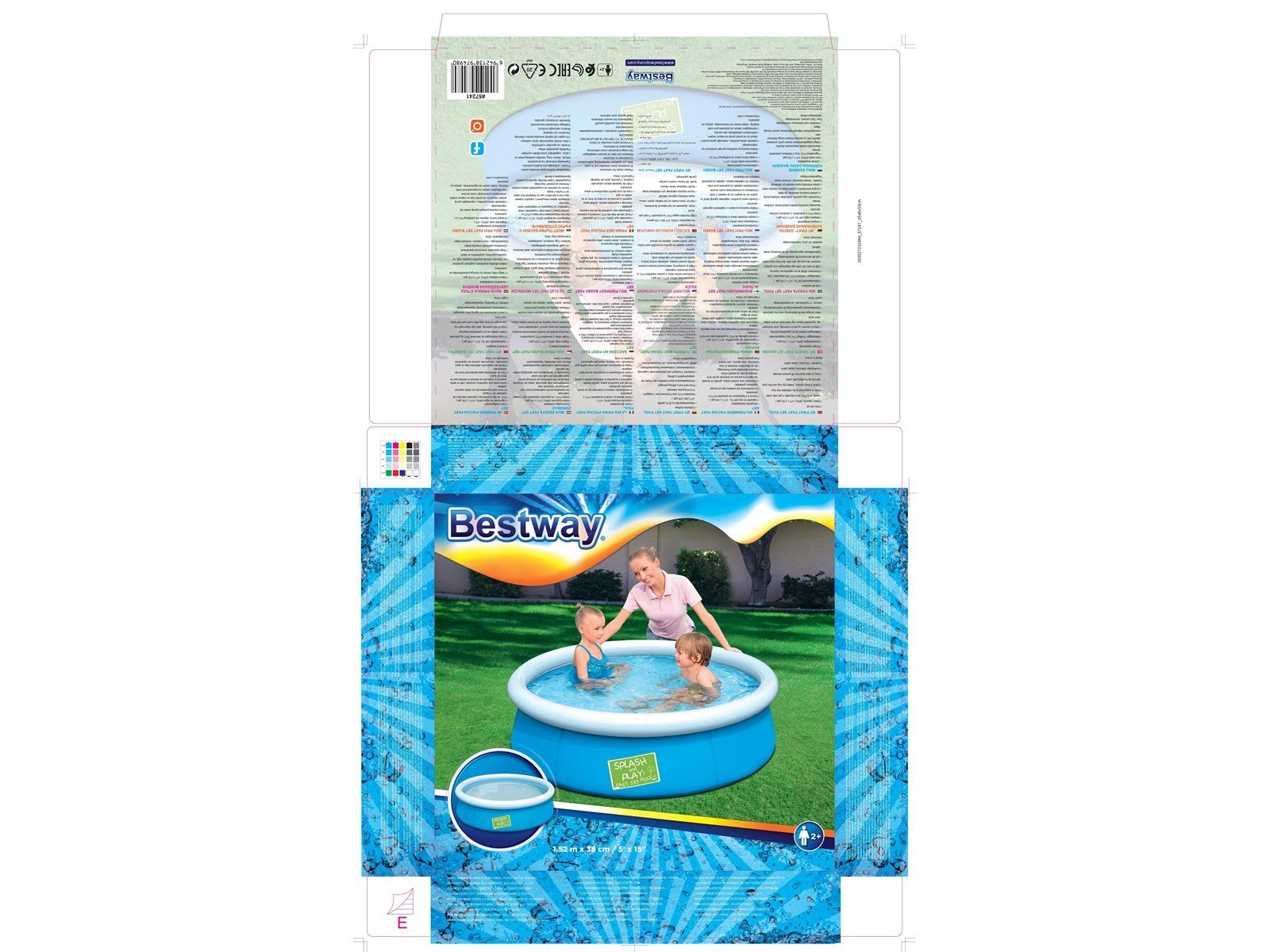Bestway Swimming Pool with Inflatable Edge 152cm