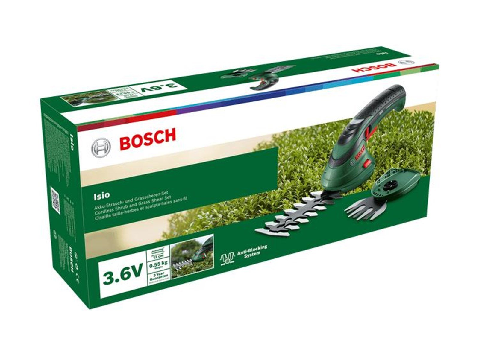 Bosch ISIO 3 Cordless Telescopic Grass Shear set
