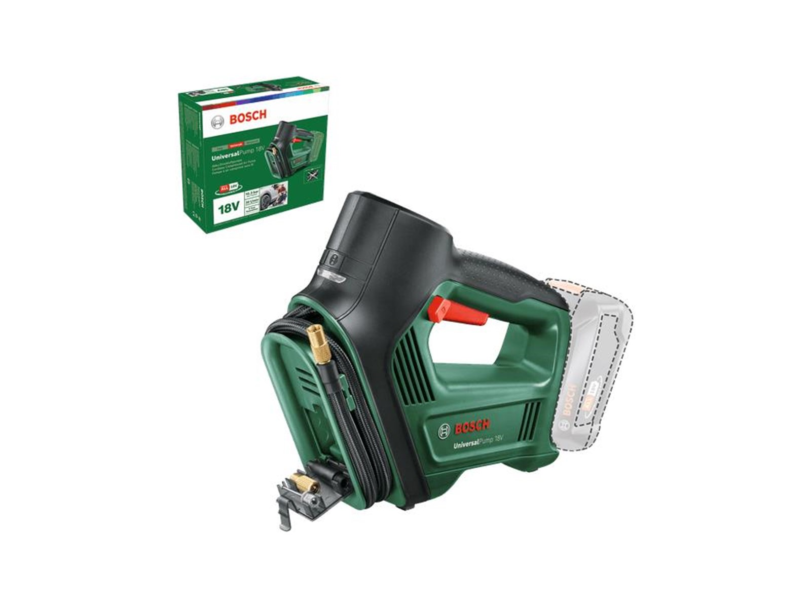 Bosch UniversalPump 18V incl. 1 x 2.0 Ah battery and charger