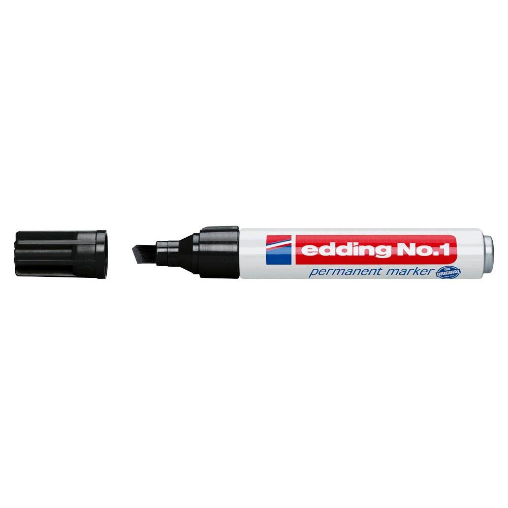 edding No. 1 Permanentmarker schwarz 1,0 - 5,0 mm - 10 Stück