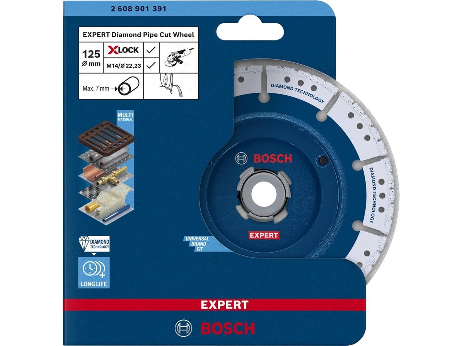 Bosch EXPERT DIAMOND PIPE CUT WHEEL FOR SMALL ANGLE GRINDERS