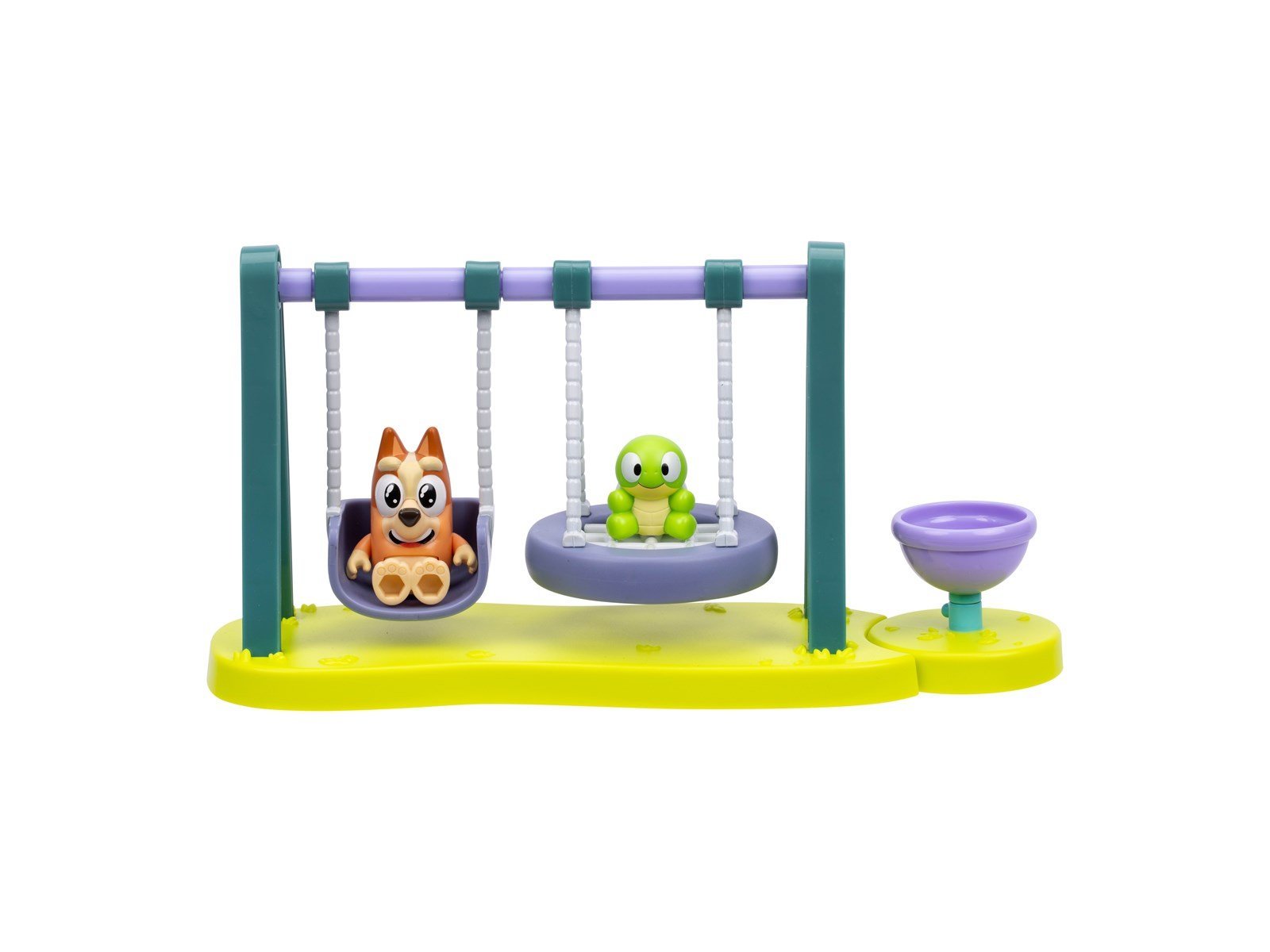 Bluey Playground playset with Wide-Eyed Bingo & Turtleboy