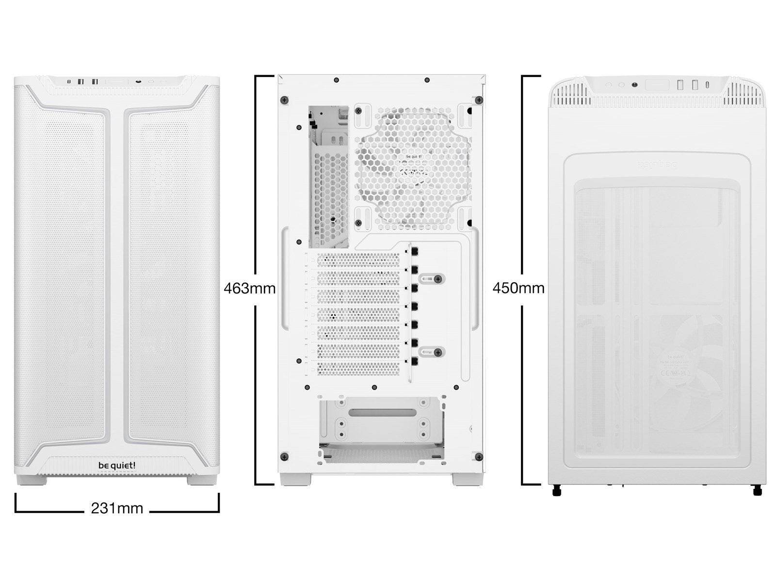 be quiet! PURE BASE 501 DX White - Gehäuse - Miditower - Weiß