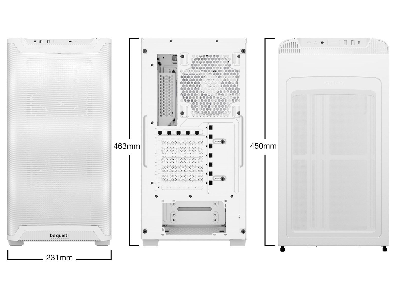 be quiet! PURE BASE 501 LX White - Gehäuse - Miditower - Weiß