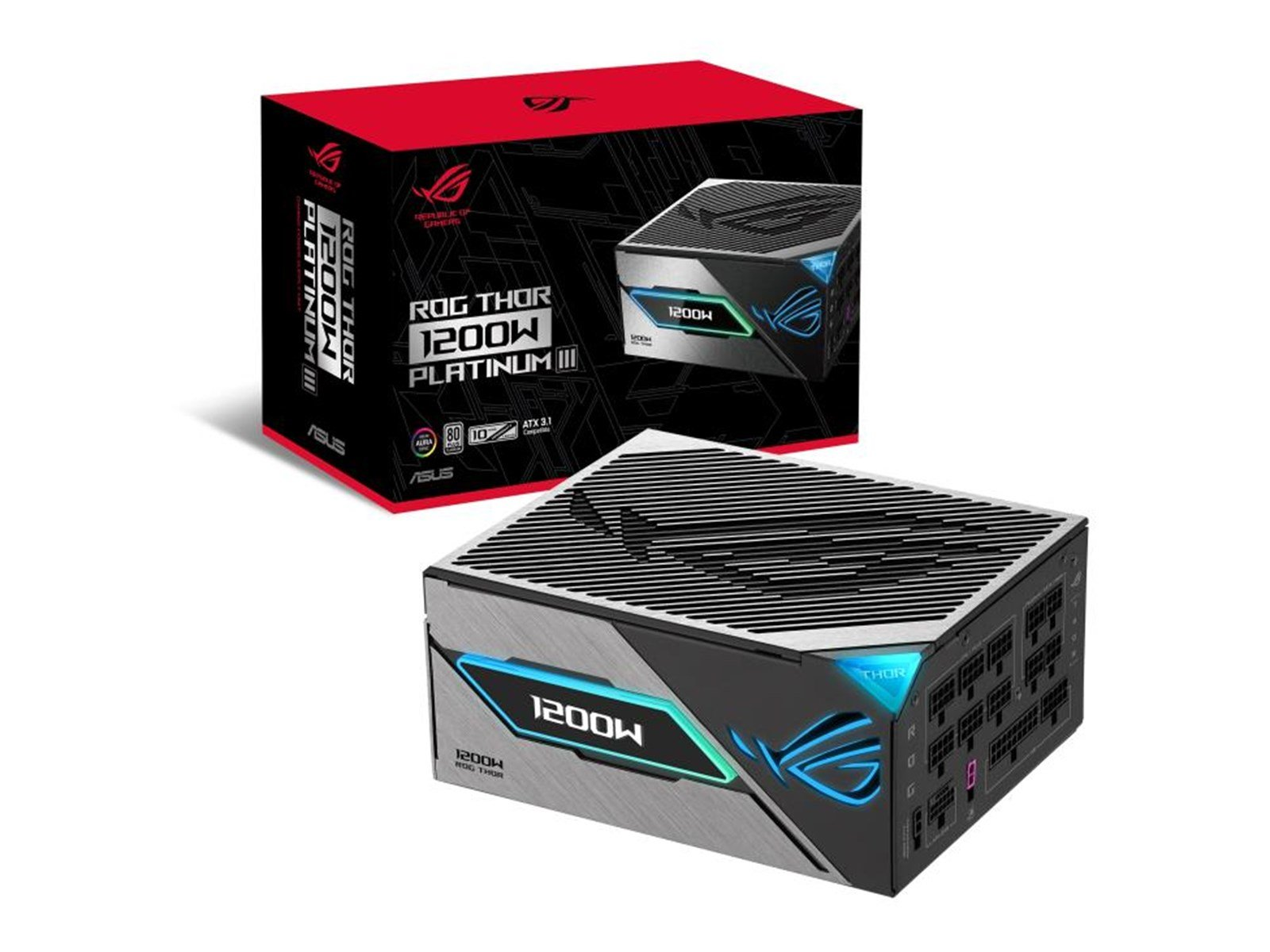 ASUS ROG Thor 1200W Platinum III Netzteile - 1200 Watt - 135 mm - ATX 3.1 - 80 Plus Platinium