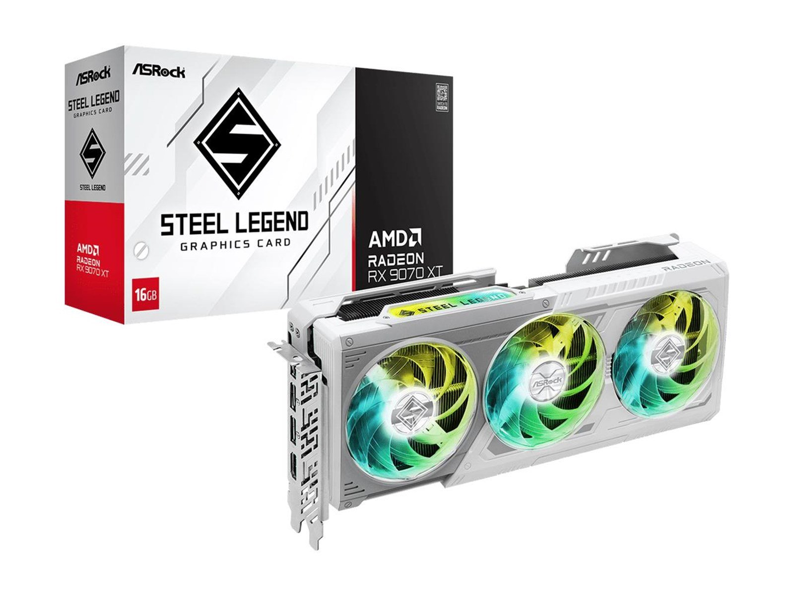 ASRock Radeon RX 9070 XT Steel Legend - 16GB GDDR6 RAM - Grafikkarte