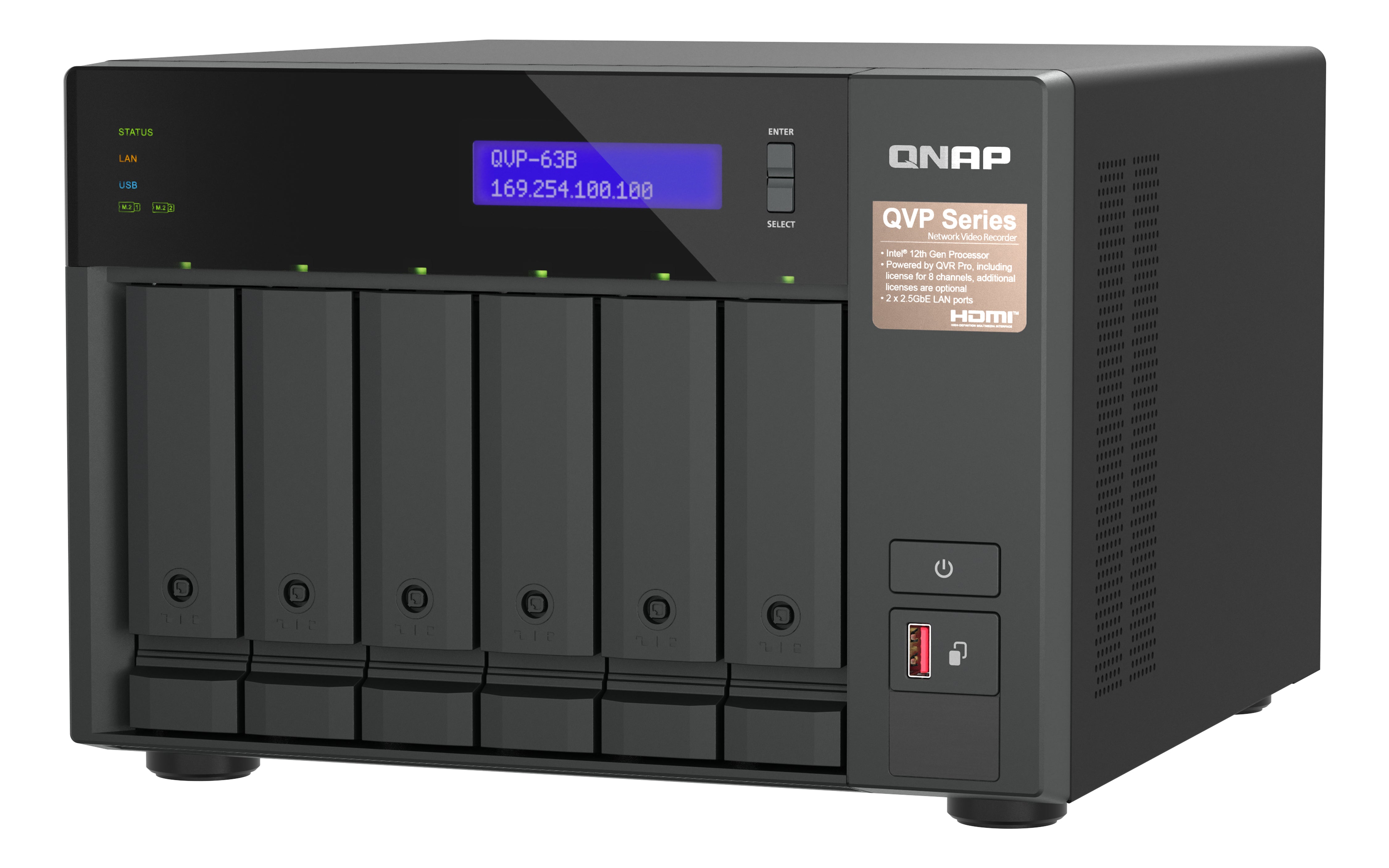 QNAP NVR QVP-63B Gerät 8 Kanäle integriert