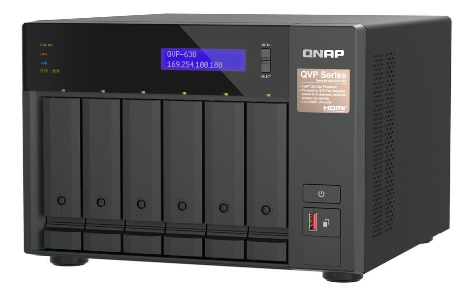 QNAP NVR QVP-63B Appliance 8ch embedded