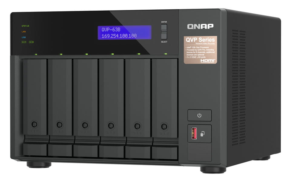 QNAP NVR QVP-63B Appliance 8ch embedded