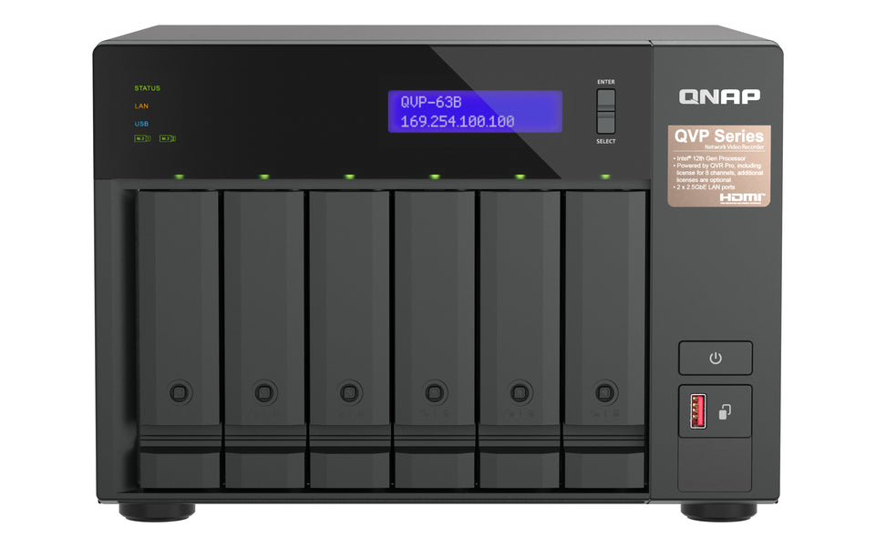 QNAP NVR QVP-63B Appliance 8ch embedded