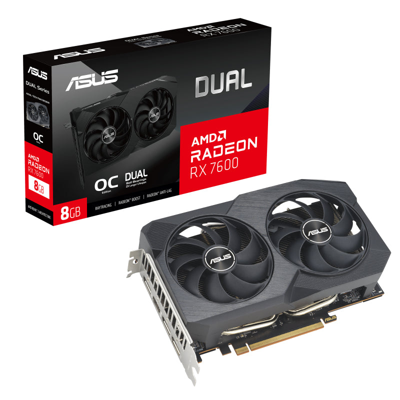 ASUS DUAL-RX7600-O8G-V2 8GB GDDR6 HDMI DP