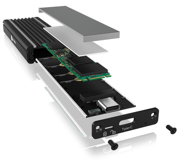 IcyBox  Externes Type-C Gehдuse fьr M.2 NVMe SSD extern retail