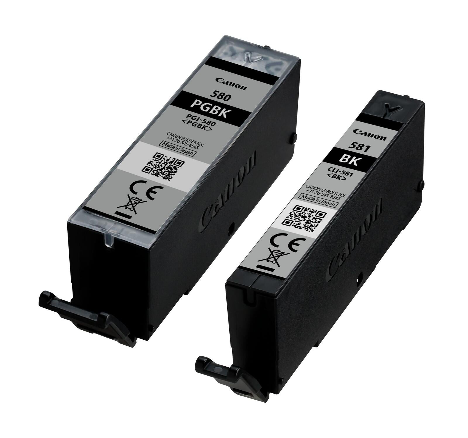Canon Original PGI-580PGBK + CLI-581 Druckerpatronen 6er-Multipack - BK/C/PB/M/Y/BK