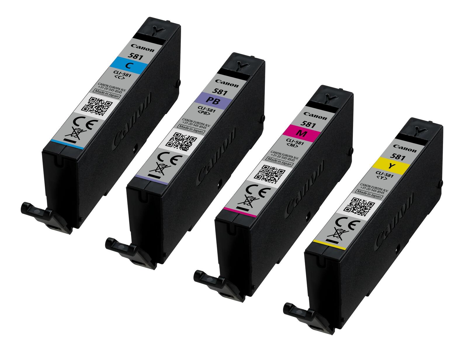 Canon Original PGI-580PGBK + CLI-581 Druckerpatronen 6er-Multipack - BK/C/PB/M/Y/BK