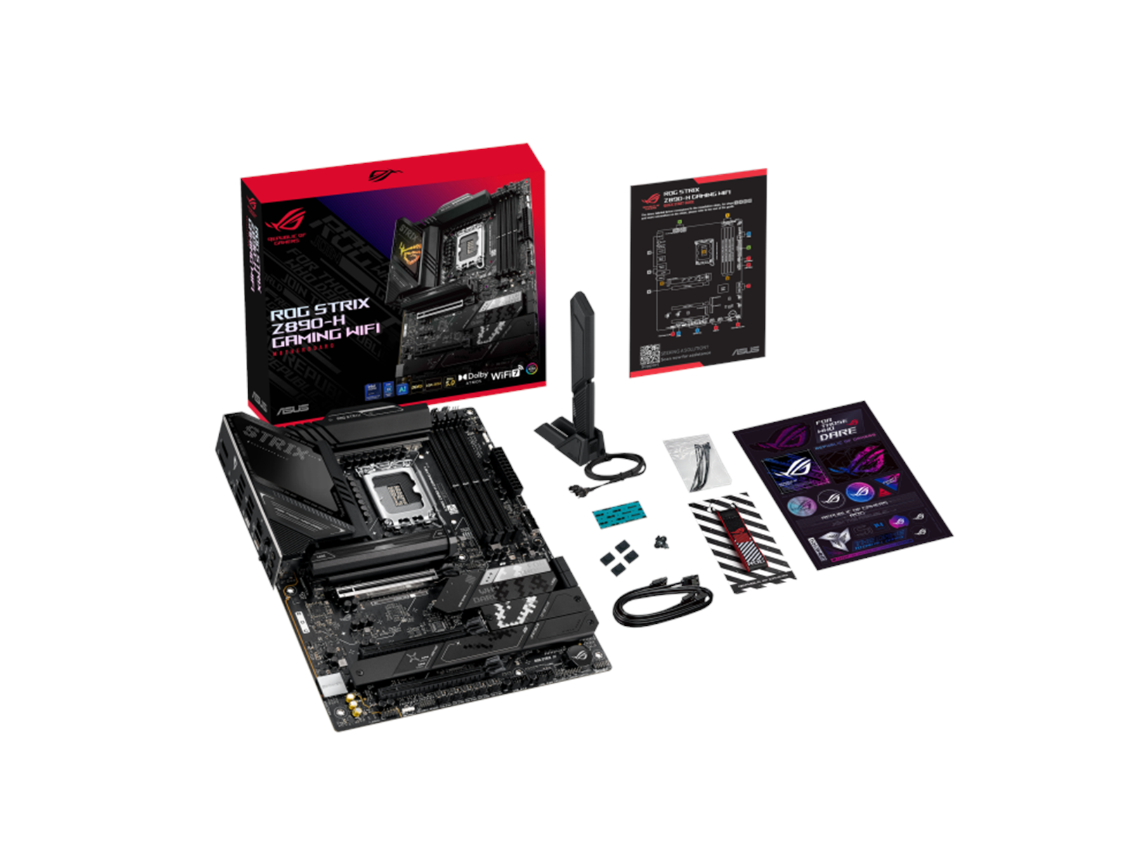 ASUS ROG STRIX Z890-H GAMING WIFI Mainboard - Intel Z890 - Intel LGA1851 socket - DDR5 RAM - ATX
