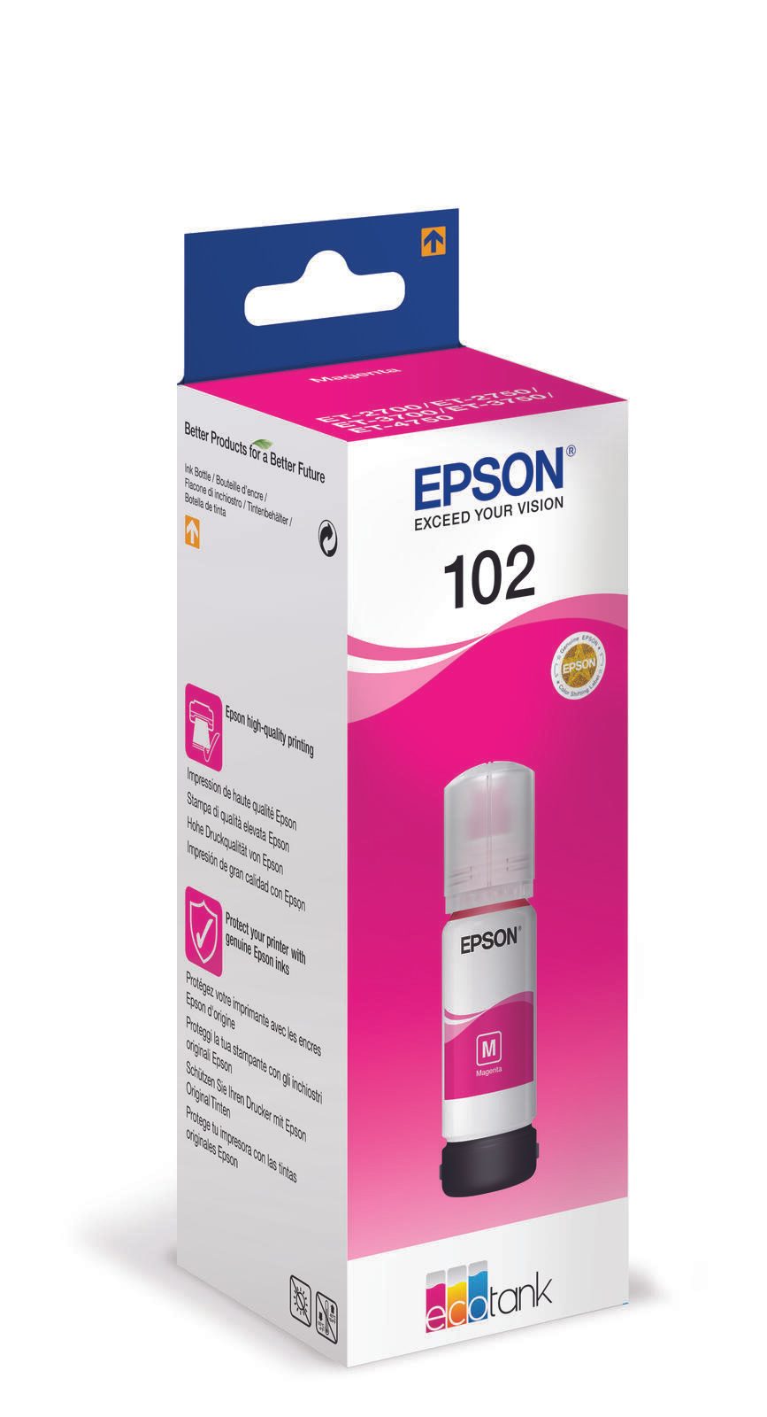 Epson Original EcoTank 102 Nachfülltinte magenta 6.000 Seiten 70ml (C13T03R340)