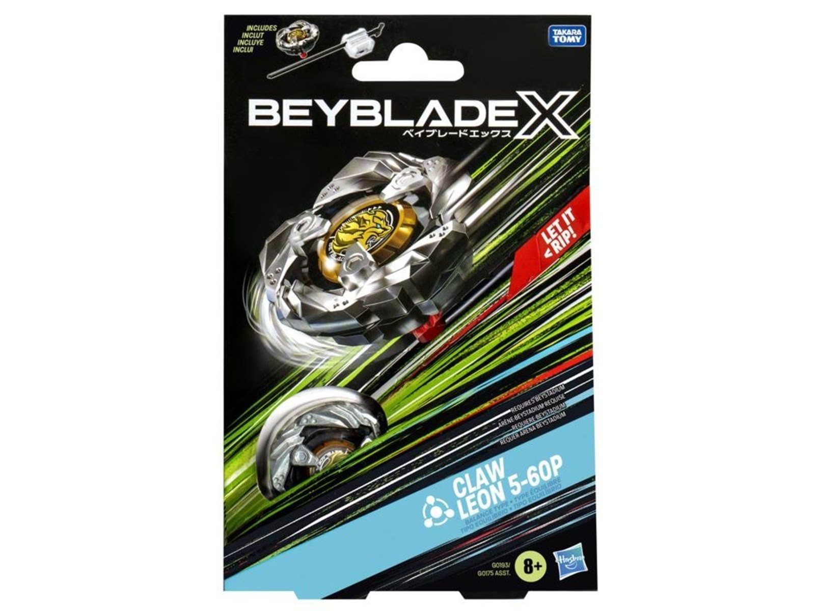 Beyblade X Claw Leon 5-60P Starter Pack Top and Launcher