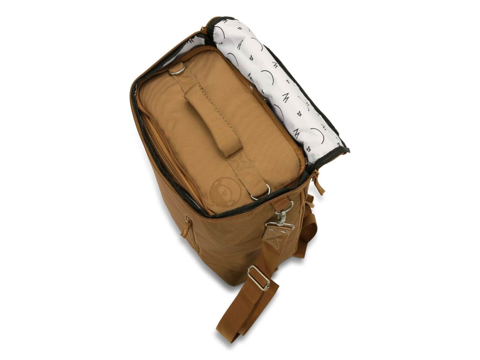 Baby Dreamer Diaper bag recycled polyester with cooler bag - golden caramel