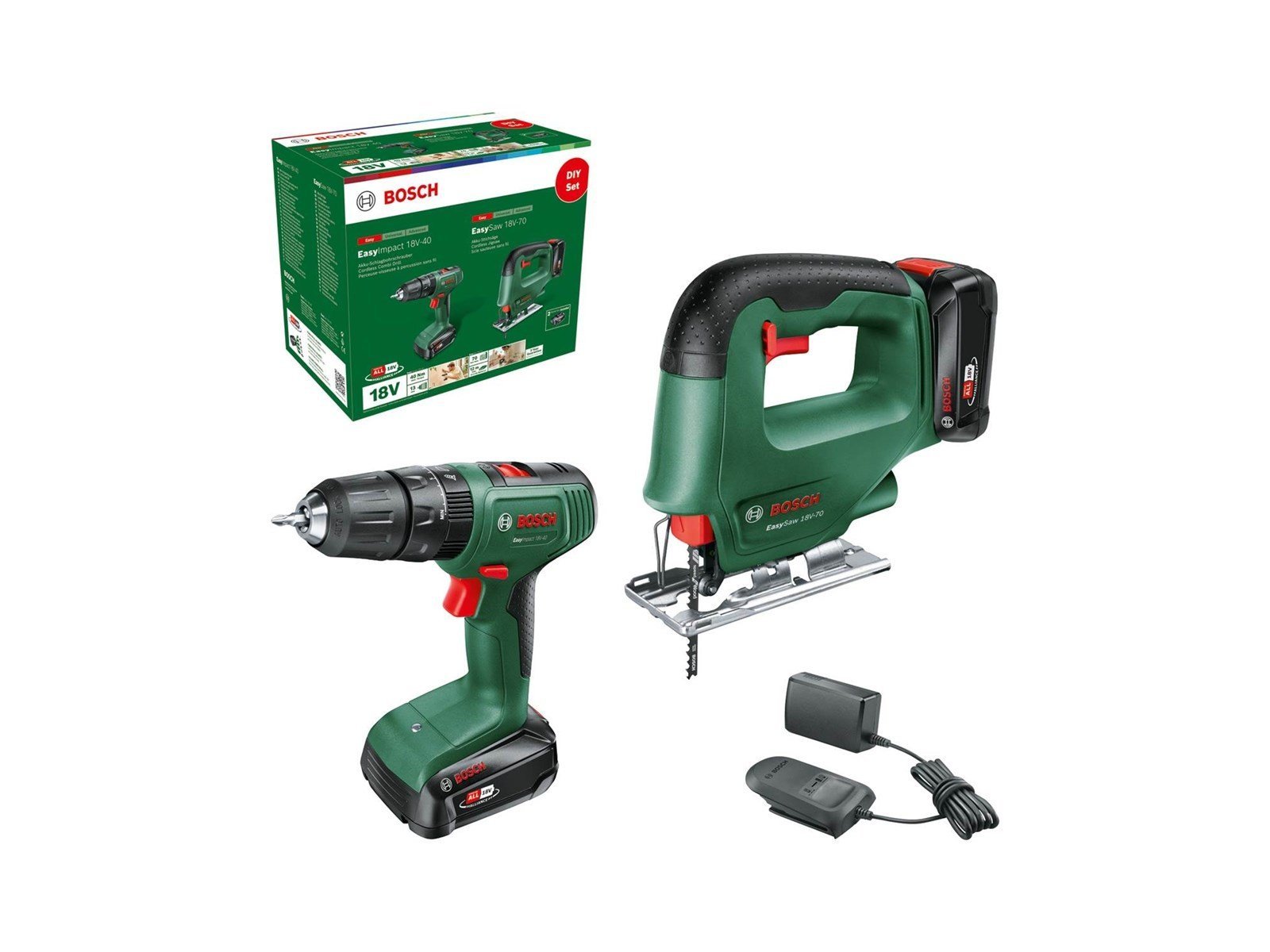 Bosch Cordless Impact Drill DIYSet EasyImp+Saw