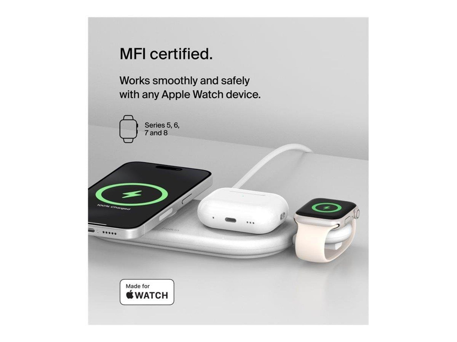 Belkin wireless charging pad - portable - 5 Watt - MFI Certified