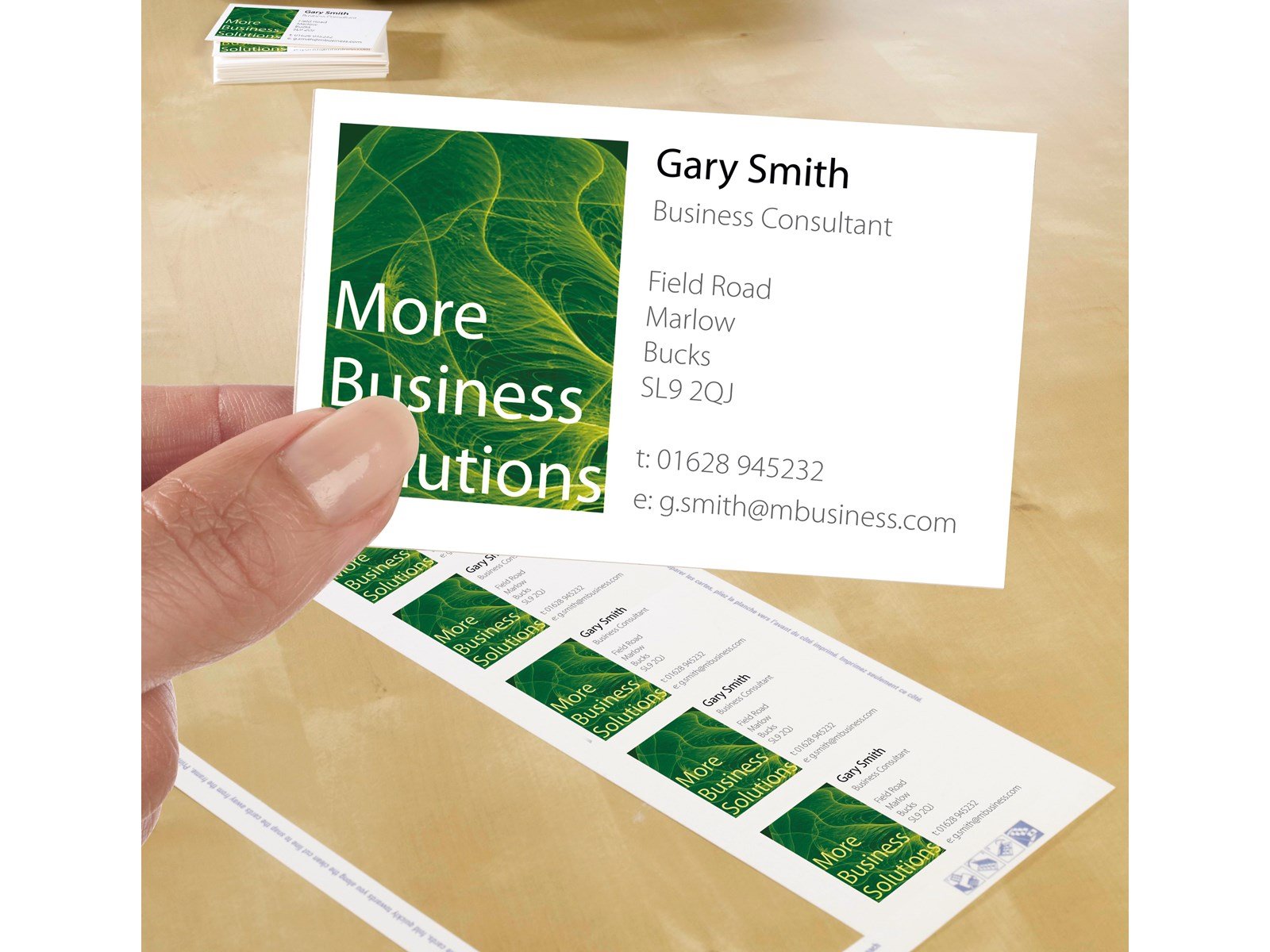 Avery Business cards white single-sided print 200g Quick & Clean™