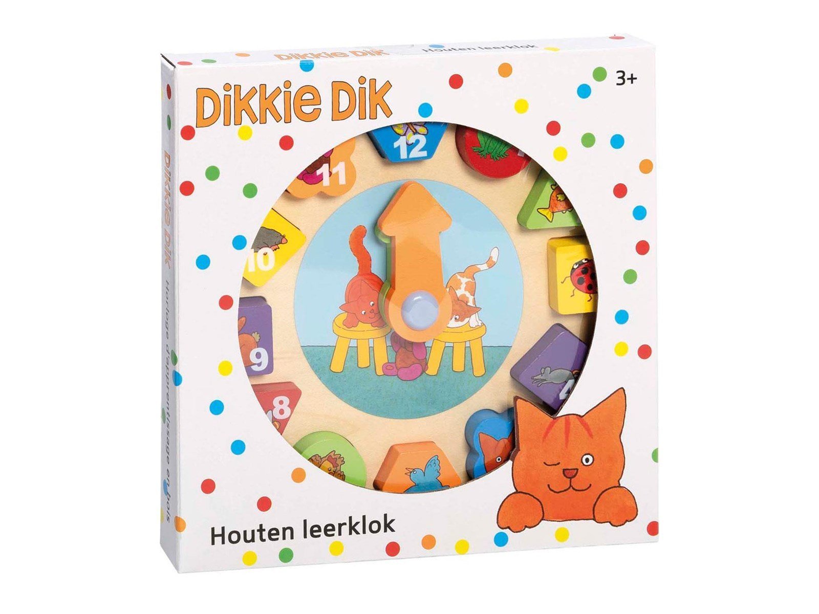 Bambolino Toys - Dikkie Dik Wooden Learning Clock 12 pcs.