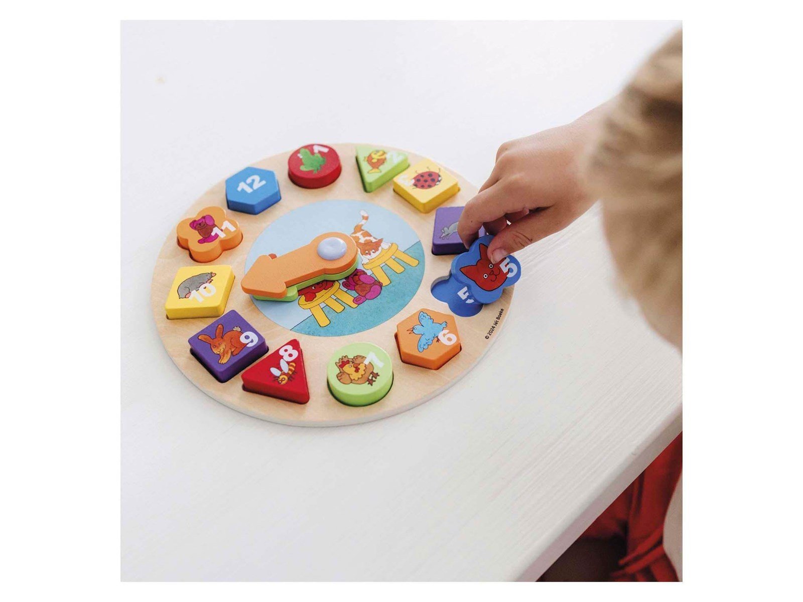 Bambolino Toys - Dikkie Dik Wooden Learning Clock 12 pcs.